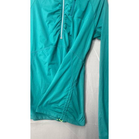 Athleta Alacrity Half Zip Jacket Pullover Green Teal Sz XL Running Workout Gym - Picture 12 of 13
